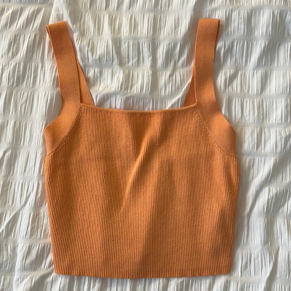 Zara Light Orange Crop Top